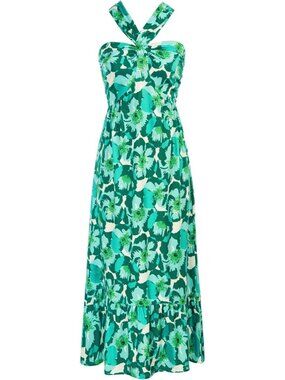 Women's Maxi Dress Viridis Halter Neck Sleeveless A LINE Summer Soft Comfort